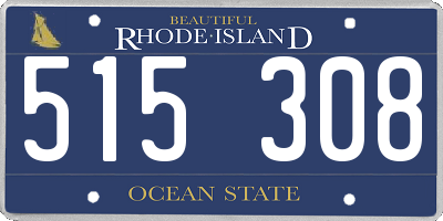 RI license plate 515308