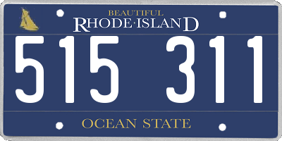 RI license plate 515311