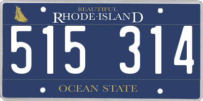 RI license plate 515314