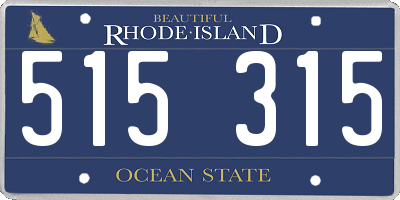 RI license plate 515315