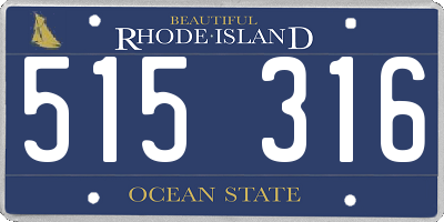 RI license plate 515316