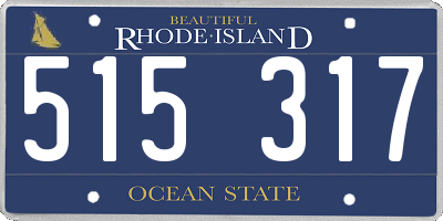 RI license plate 515317