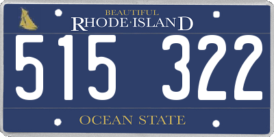 RI license plate 515322
