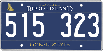 RI license plate 515323