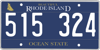 RI license plate 515324