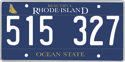 RI license plate 515327