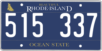 RI license plate 515337