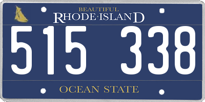 RI license plate 515338