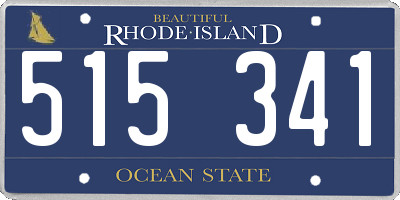 RI license plate 515341
