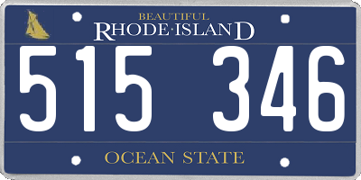 RI license plate 515346