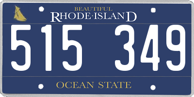RI license plate 515349