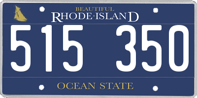 RI license plate 515350