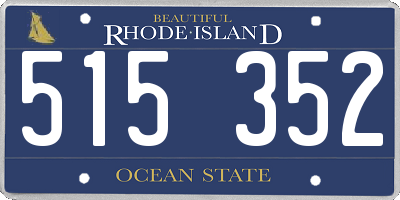 RI license plate 515352