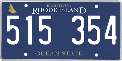 RI license plate 515354