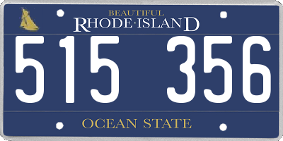 RI license plate 515356