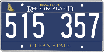 RI license plate 515357