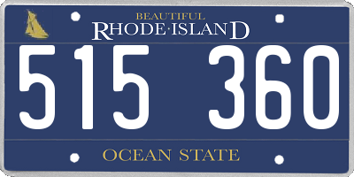 RI license plate 515360