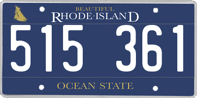 RI license plate 515361