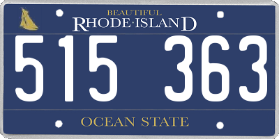 RI license plate 515363