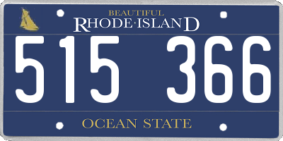 RI license plate 515366