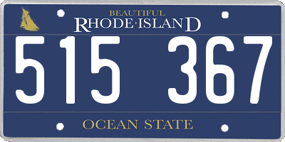 RI license plate 515367