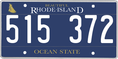 RI license plate 515372