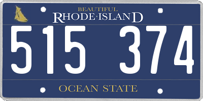 RI license plate 515374