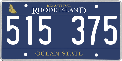 RI license plate 515375
