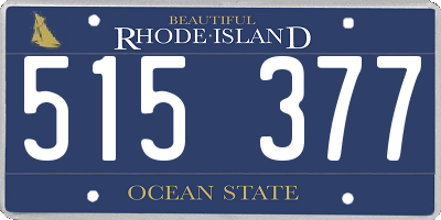 RI license plate 515377
