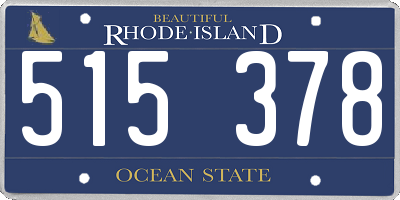 RI license plate 515378