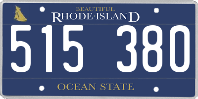 RI license plate 515380