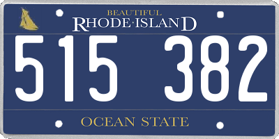 RI license plate 515382