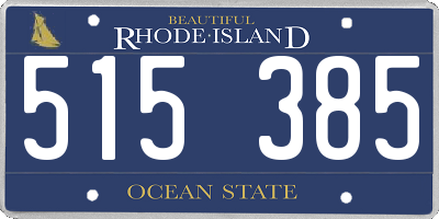 RI license plate 515385