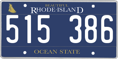 RI license plate 515386