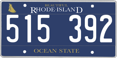 RI license plate 515392