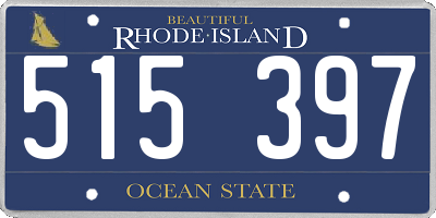 RI license plate 515397