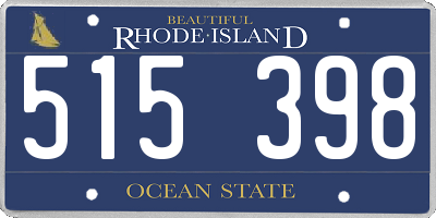 RI license plate 515398