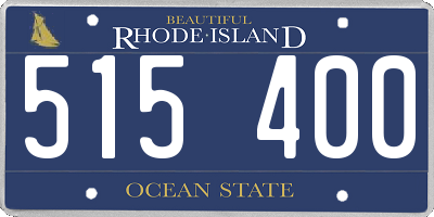 RI license plate 515400