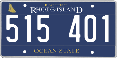 RI license plate 515401