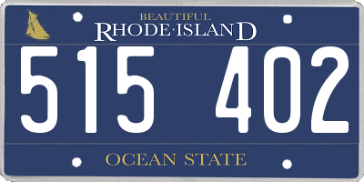RI license plate 515402