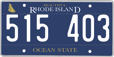 RI license plate 515403