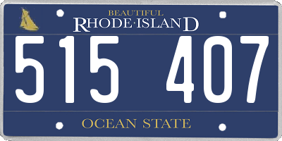 RI license plate 515407
