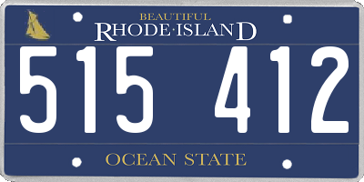 RI license plate 515412