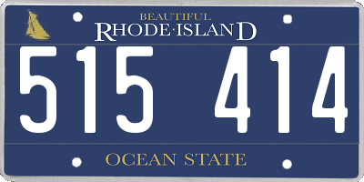 RI license plate 515414