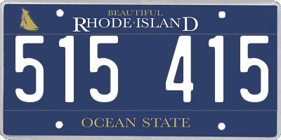 RI license plate 515415