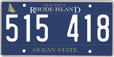 RI license plate 515418