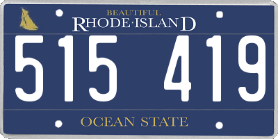RI license plate 515419