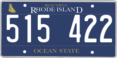 RI license plate 515422