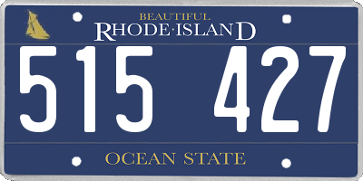 RI license plate 515427
