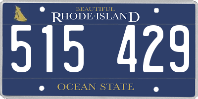 RI license plate 515429
